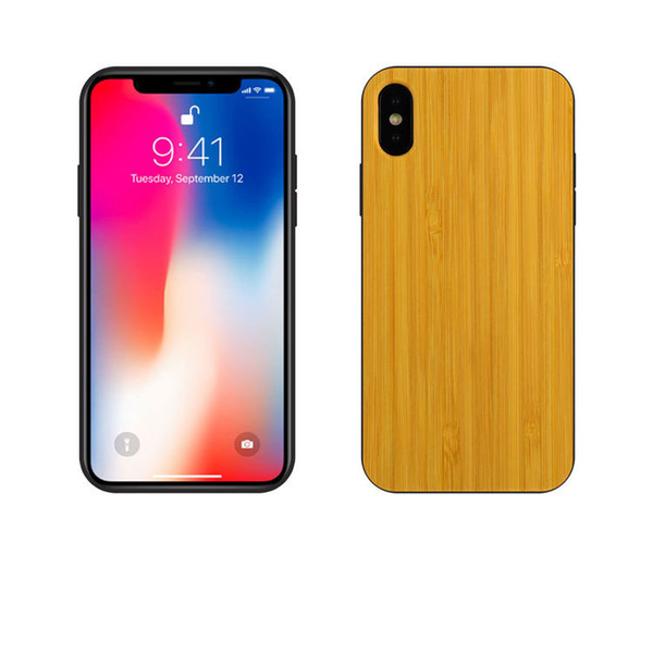 Factory Selling Real Wood Custom Case For Iphone 6 6S 7 8 PLUS X Hard Phone Cover Wooden with Soft TPU Protective Cases For Samsung S9 S8