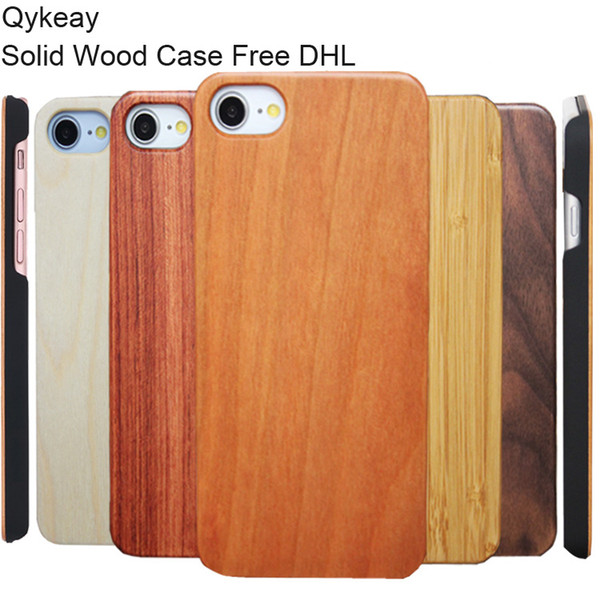 Super High Quality Wood Cell phone Case For Iphone 7 8 6 6s plus X 10 Anti-knock Wooden Bamboo with PC Back Cover Case for Samsung S9 S8 S7