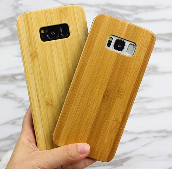 Popular Hot sale Wood Case For Samsung Galaxy S8 S9 plus Note 8 S7 s6 edge Wooden Cover Bamboo Case For Iphone X 7 8 6 6s plus Free DHL