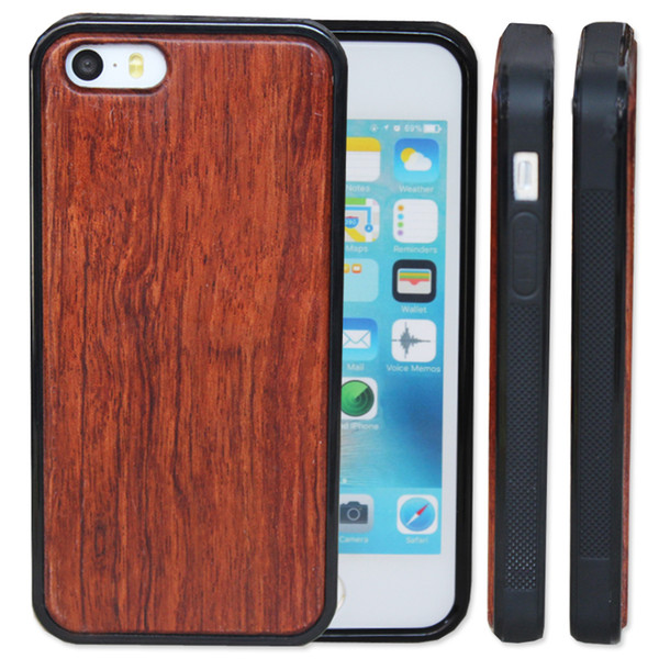 Factory Price Real Wood case For iPhone 8 7 6 6S Plus 5 5s X Bamboo Wooden Phone Case With TPU Back Cover For Samsung Galaxy S9 S8 Note8 S7