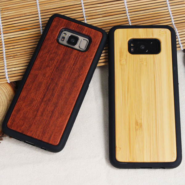 Shockproof Real Wood Case for Samsung Galaxy S8 Plus S7edge S6 Note 8 Bamboo Wooden Soft TPU Back Case Cover for Samsung S7 S6edge S8plus