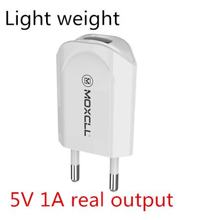 EU Plug 5V1A Output For Iphonex Ipaid Samsung Fast Charger Adapter Light Weight Mobile Phone Charger Android Phone Without Color Packing