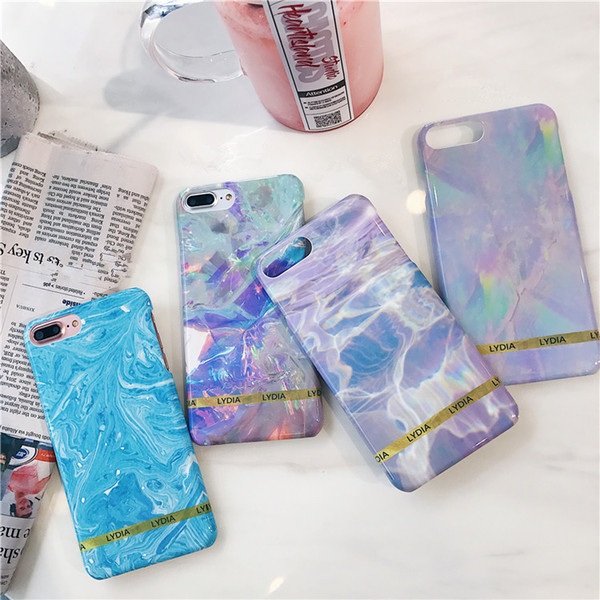 Mint Absorbed Watercolor Texture Case swimming pool bottom ripple of water waves reflection Case for iPhone 6 6S 7 8 Plus X