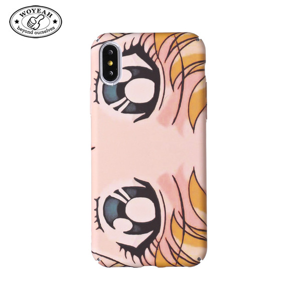 Beautiful Young Girl Big Eyes Design Hard Cell Phone Case Luminous Mobile Phone Case for iphone