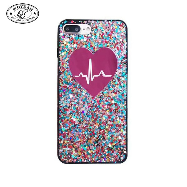 Luxury Heartbeat Love Design 360 Pack Glitter Phone Case TPU Phone Case for iPhone Phone Case