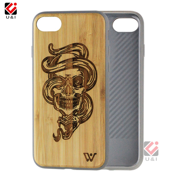 Cool skull series wood Cell Phone Cases for iPhone 6 7 8 plus 6plus 7plus 8plus plus x Cell Phone Accessories factory supplier