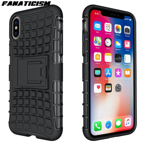 Fanaticism Premium Anti-Shock Removable Spider Hybrid Hard Back Cover with Stand For iphone X 5 5s SE 6 6s 7 8 Plus