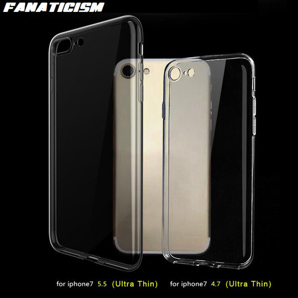 Fanaticism Ultra Thin 0.6MM Soft Silicone Clear Case For iphone 6 6S 7 8 Plus Slim Soft TPU GEL Transparent Cover