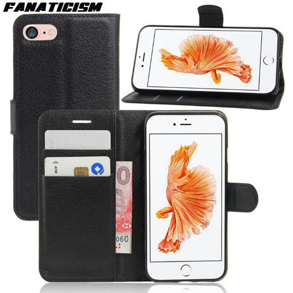 Fanaticism Case For iphone X 8 7 6 6S Plus 5s SE Wallet Flip Style Luxury Leather Cover With Card Holder Stand Coque