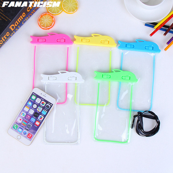 Fanaticism Luminous Waterproof Pouch Case For iPhone 7 6s plus 5S SE For Galaxy S7 S6 Huawei P8 P9 Lite Underwater Phone Bag