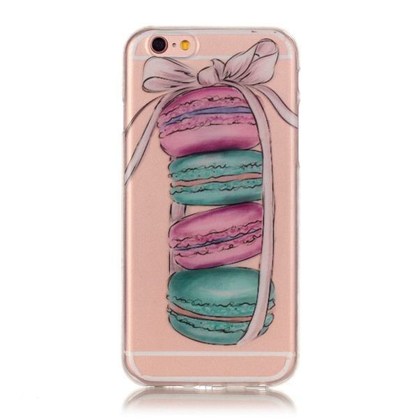 Transparent Soft TPU Case capinha For iPhone 6 6S Cover Pikachu Red high heels Penguin Skull Blue butterfly Macaroon Pattern