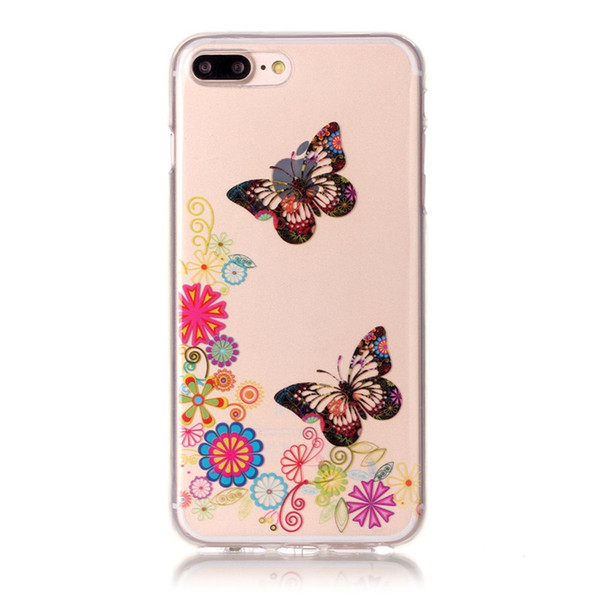 Soft TPU Case capinha For iPhone 7 Plus Cover Pikachu Red high heels Penguin Skull Blue butterfly Macaroon Skin For iPhone 8 Plus