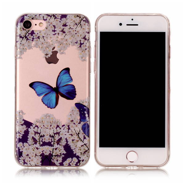 Fashion Soft TPU Case For iPhone 7 iPhone 8 Cover Newest Transparent Painting Soft Silicone Mobile Phone Cases For iPhone 6 6S