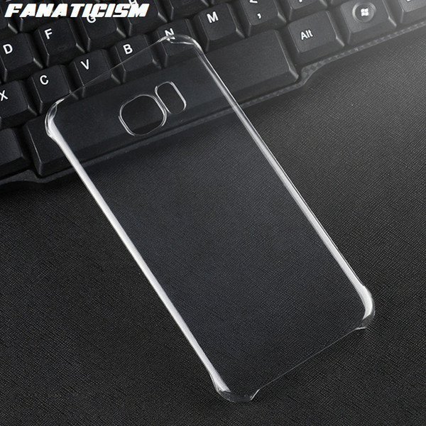 Fanaticism Glossy Plastic Hard Clear Case For Samsung Galaxy S10 S9 S8 S7 S6 Edge Plus Note 8 9 1.3mm Transparent Cover