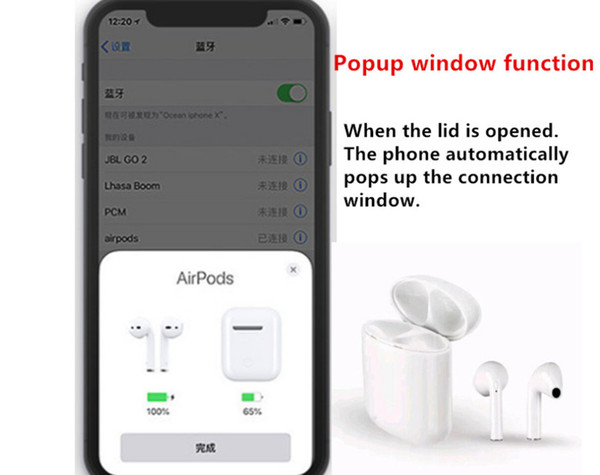 With w1 chip1.1 airpods Bluetooth Double ear Earphone Wireless Headsets with two ear calls with touch for IOS/Android