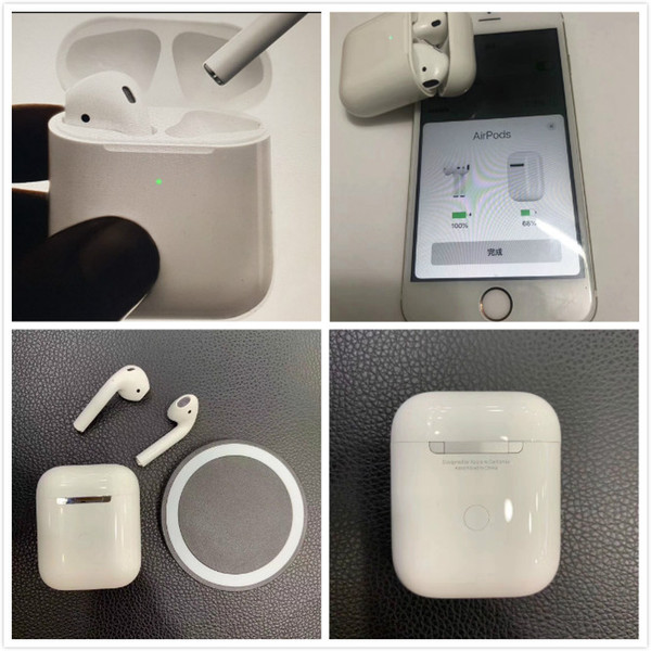 Airpods 2 supercopy 2nd generation 1:1 with wireless charging case W1 chip pop up window Earphones Earbuds headphones replica not Authentic