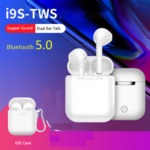 i9 i9s tws wireless bluetooth headphones ture stereo 5.0 Earphones earbuds with magnetic charger case silicone protector case pk i7s i7 i11