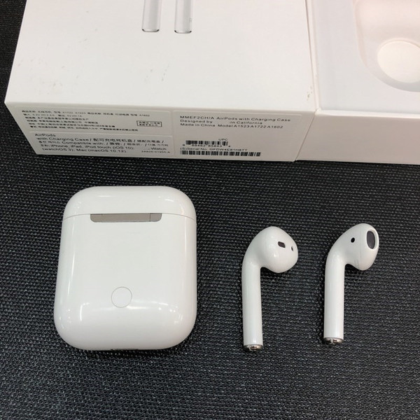 Higt Original For iphone X XS XR Top quality Original Wireless Bluetooth In-ear Earphone Voice Connect With Charging Box