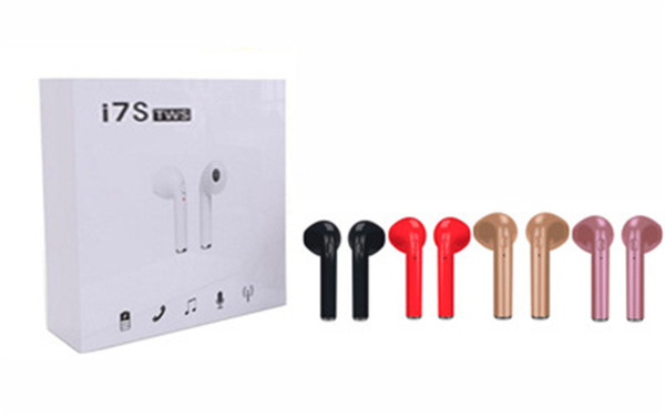 I7S TWS Wireless Bluetooth Headphones Earbuds Earphones with Charging Box Twins Mini Bluetooth Earbuds for iPhone X IOS Android with Retail