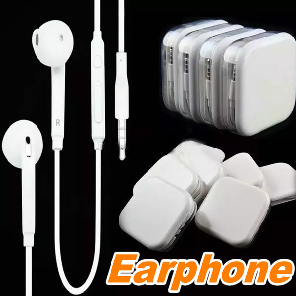 High quality For S6 S7 S8 Earphone Earphones Headphone Earbuds for iPhone 5 6 Headset for Jack In Ear wired With Mic Volume Control 3.5mm