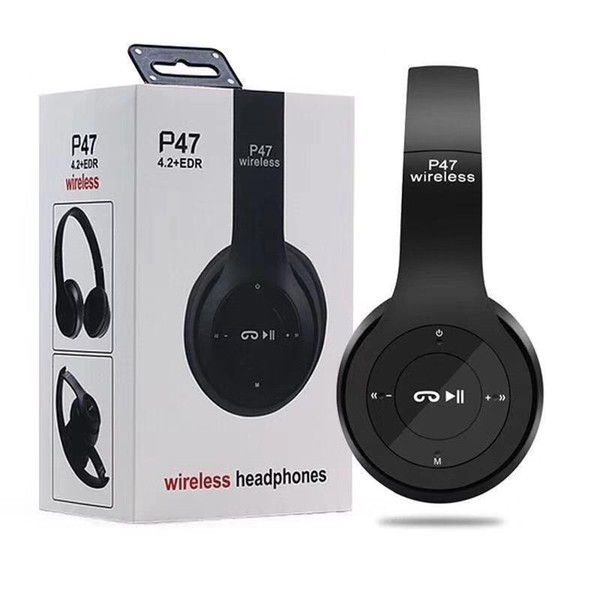 ZZYD P47 Wireless Bluetooth Headphones Gaming Headset Stereo Music Support TF Card Foldable Headband Headphone On-ear Headset DHL