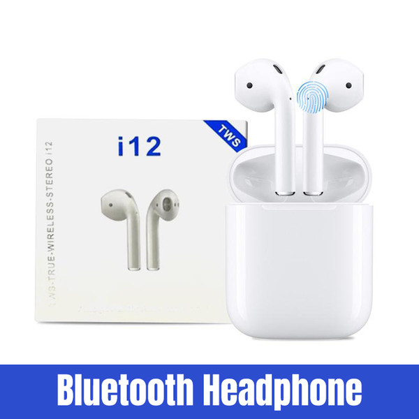 i12 tws Bluetooth Earphone Wireless earphones Touch control Earbuds 3D Surround Sound & Charging case for iPhone Android phone