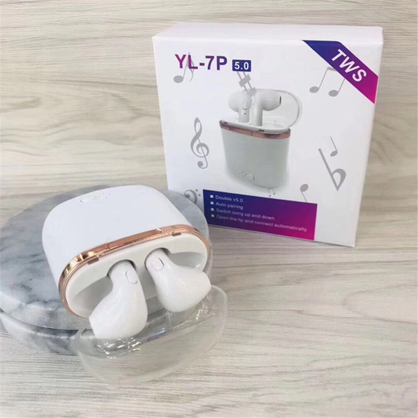 YL-7P TWS Bluetooth 5.0 Pop-Up Window Wireless Earphones Earpieces Mini Earbuds i7s With Mic For iPhone X 7 8