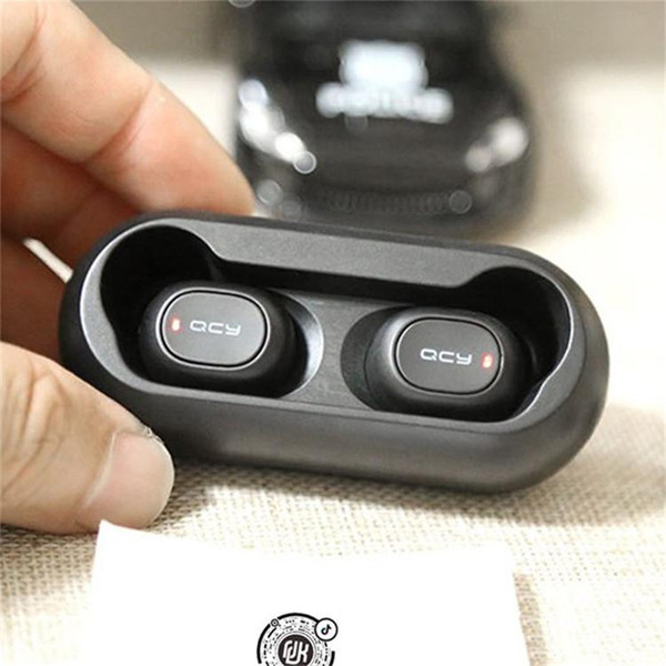 2019 QCY T1C Mini Bluetooth Earphones with Mic Wireless Sports Headphones Noise Cancelling Headset and charging box BT 5.0 TWS Earbuds