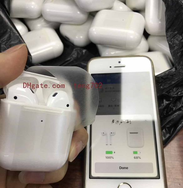 W1 chip 2 headphones cable Bluetooth Earbuds Earphone Wireless charger earphones Air headphone pods with ear calls for iphone x 8 xs 2nd