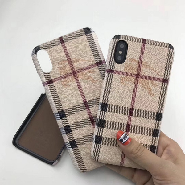 Pu Leather For Samsung S8 S9 Plus Note 8 9 TPU Back cover For iPhone XS XR MAX 8 8plus Luxury brand Designer Phone Case Drop shipping