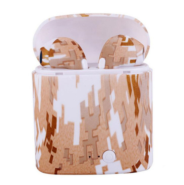 I7S TWS Camouflage binaural wireless stereo with charging bin phone tablet Bluetooth headset FOR:iphone5 5S 6 6S 7 8 X XS XR plus MAX