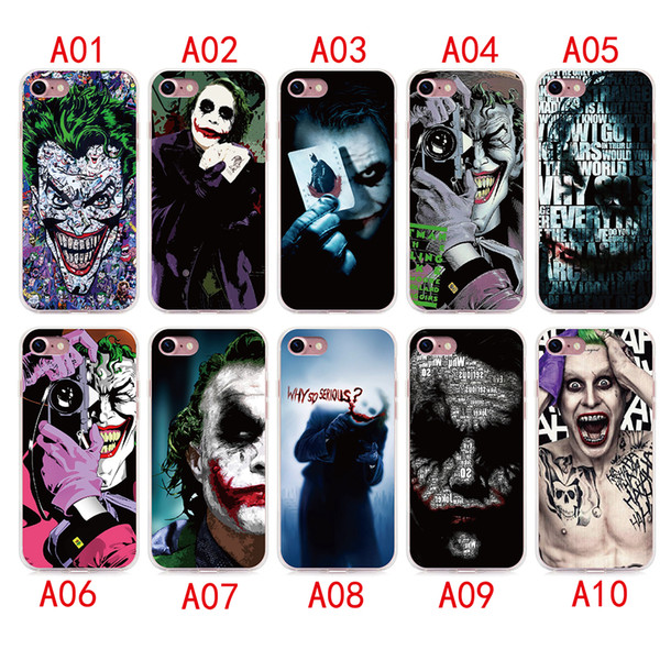 2017 the joker Case For iPhone x 8 7 6 6S plus Silicone Cover Case Luxury Ultra Thin Soft TPU For iPhone 5 4 se Mobile Phone bag