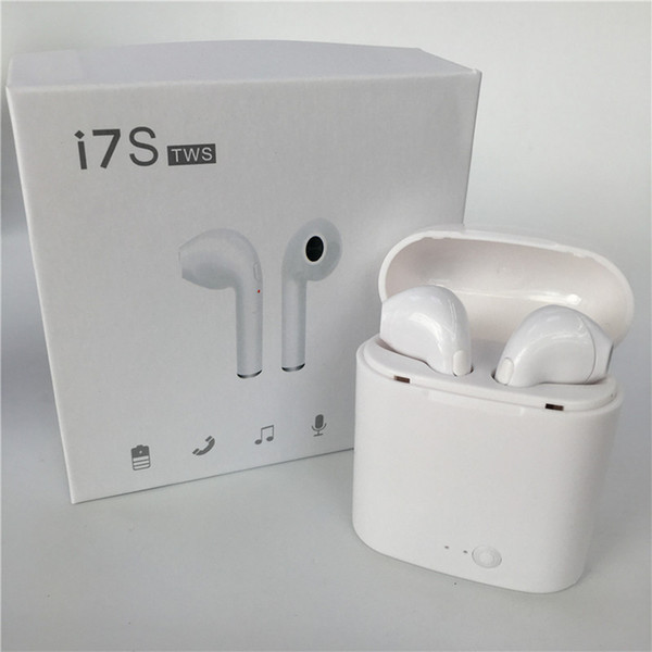 I7 Twins I7S TWS Mini Wireless Bluetooth Headphones Stereo Earphone Headset With Charger Box for Iphone IOS Android With Retail Package Box