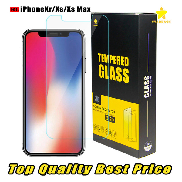 For Iphone 8 Plus iPhone XR XS Max Top Quality Best Price Tempered Glass Screen Protector 2.5D Ship Out Within 1 Day