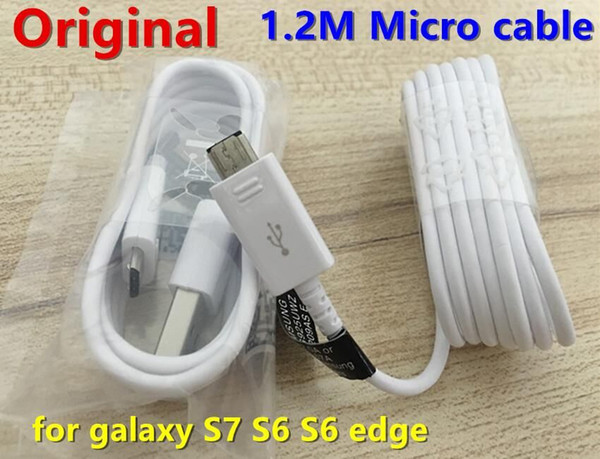 100% Original Fast Charging Travel 1.2M Micro USB Data charger Cable For Samsung Galaxy S6 S7 Edge Plus Note 4 Note 5