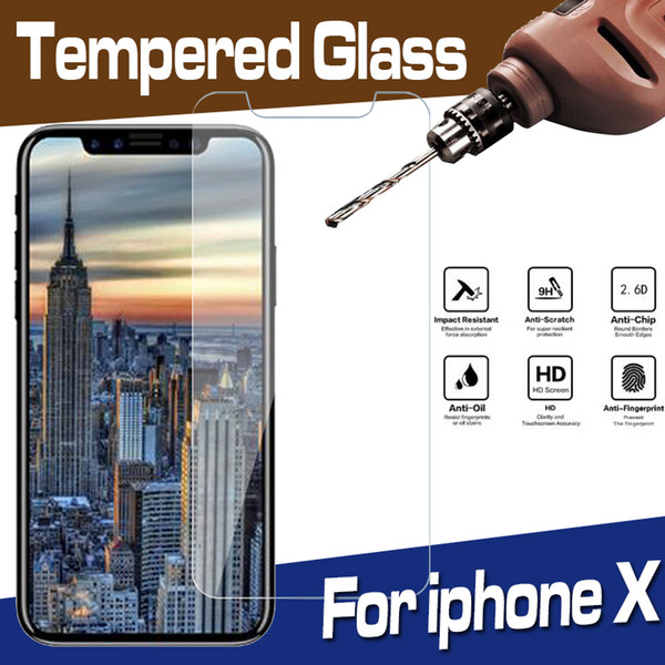 9H Premium Proof Tempered Glass Screen Protector Guard Film For iPhone XS Max XR X 8 7 6 Plus Samsung Galaxy S9 S8 Note 9 A5 A6 A7 A8 A9 Pro