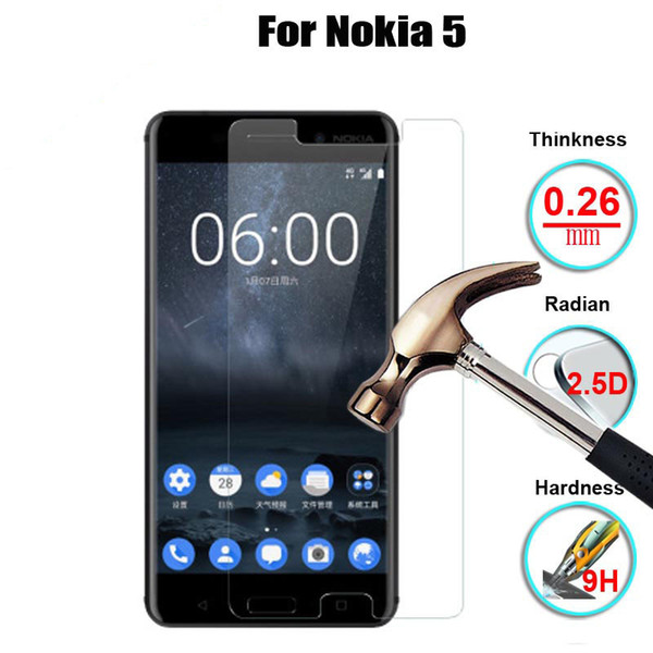 For MOTO E4 Plus Z2 play C Plus Moto M Nokia 3 5 HTC U11 X10 0.33mm 2.5D 9H Tempered Glass Anti-shatter With Paper Package