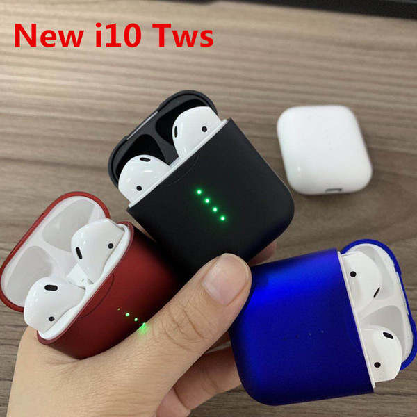 1pcs i10 TWS headphones wireless earbuds Bluetooth 5.0 Touch Control Siri Earphones 3D Bass Headset For iPhone X xs With wireless charger