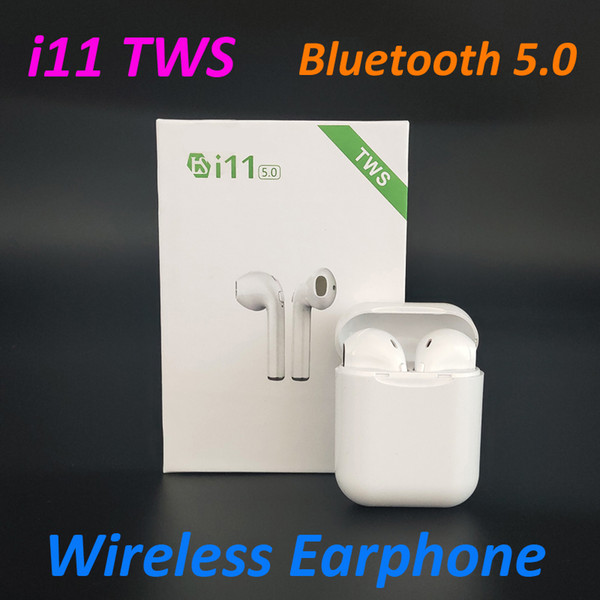 i11 True Wireless Stereo Earbuds Bluetooth 5.0 TWS Headsets with Mic Charging Box Earphone Auto-Pairing For iPhone Android Phone