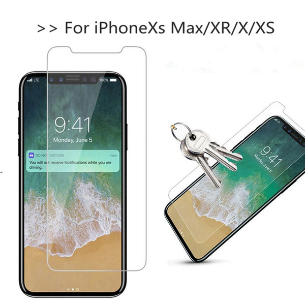 For iPhoneXs MAX XR X XS HD Clear Tempered Glass Screen Protector Ultra Thin Protective Film for iPhone 8 8PLUS SPF01