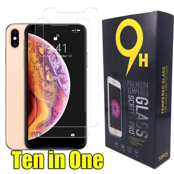 For Iphone X 8 Temper Glass Samsung Galaxy Tempered Glass LG Stylo 3 9h Hard Screen Protector For Iphone Xs Max Xr