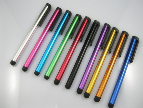 Capacitive Screen Stylus Pen Pens Touch Pen 10 Colors For Samsung Note4 S6 IPAD IPHONE Tablet PC DHL Free Shipping