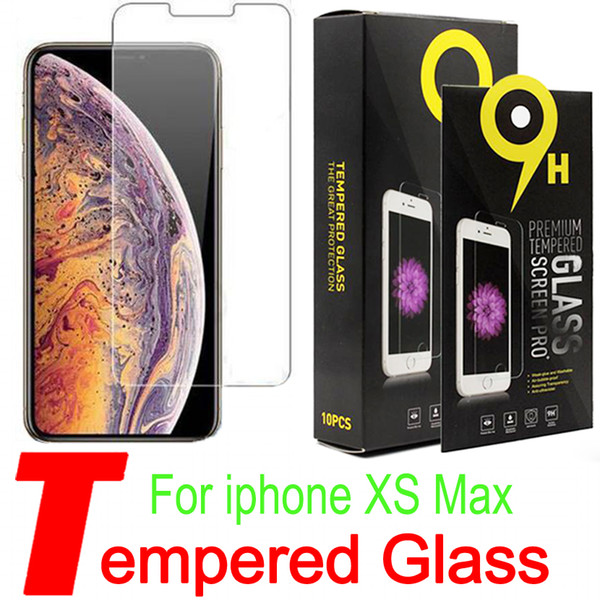 For iPhone XS Max IphoneX 5 6S iPhone8 7Plus NEW iphoneXR XS MAX Top Quality Best Price Tempered Glass Screen Protector 0.33MM 2.5D H14