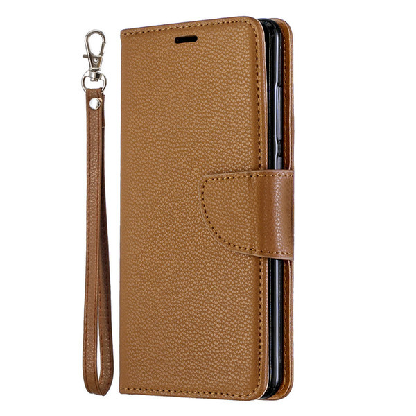 Flip Cover Stand Wallet For Nokia 4.2 2019 Case Pure Color Lichee Pattern PU Leather Mobile Phone Cases