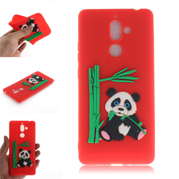 Fashion Cover For Nokia 7 Plus Case Coque Candy Silicone Panda bamboo Soft silica gel Mobile Phone Cases Shell Covers