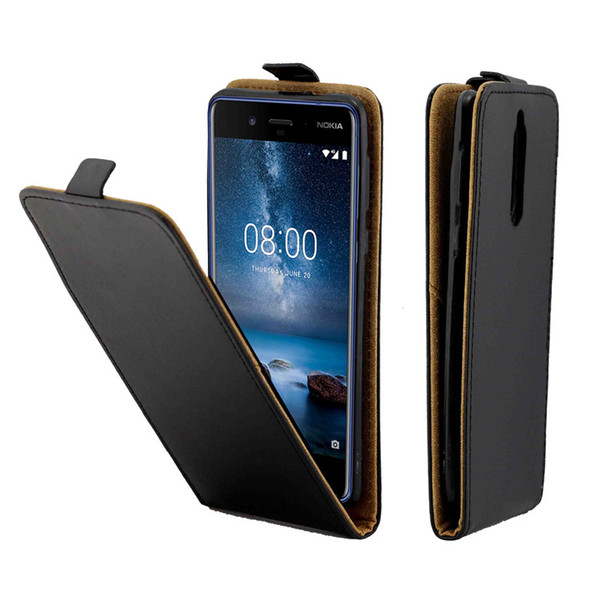 Business Leather Case For Coque Nokia8 Nokia 8 Vertical Flip Cover Card Slot Cases Mobile Phone Bags