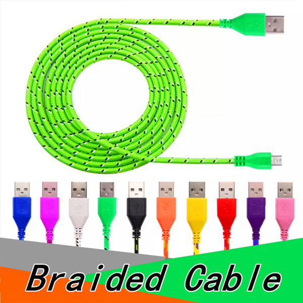 Braided Micro USB Cable Type C Cable 1M 2M 3M for Android High Speed Phone Charger Sync Data Cord for Samsung LG