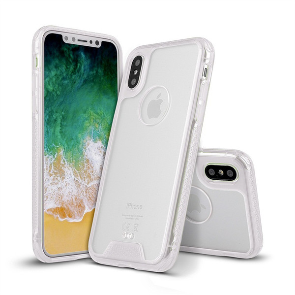 Clear TPU + Acrylic Back Phone Case Transparent Cases Cover For iPhone X Xr Xs Max 8 7 6 6S Plus Samsung S8 Plus Note 8