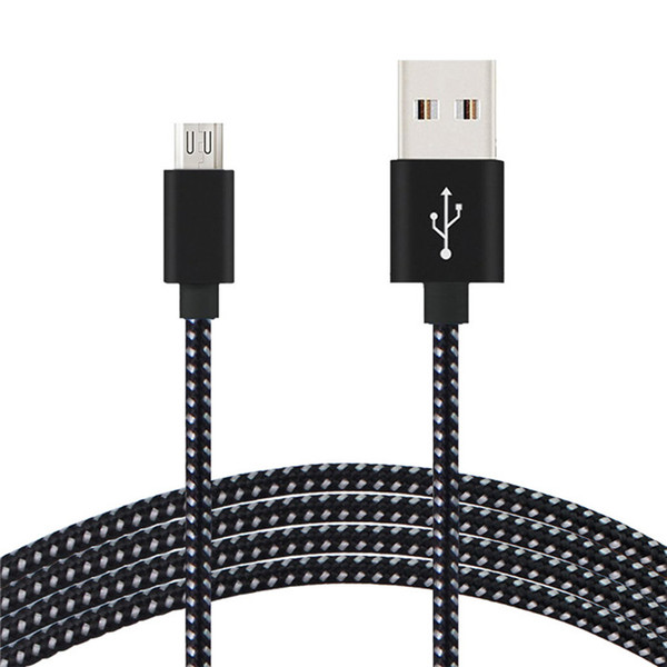 3M USB To Micro Mini USB Cable For Android Cell Phone Fast Charging Data Sync Charger Cord Nylon Long Wire For iphone 9