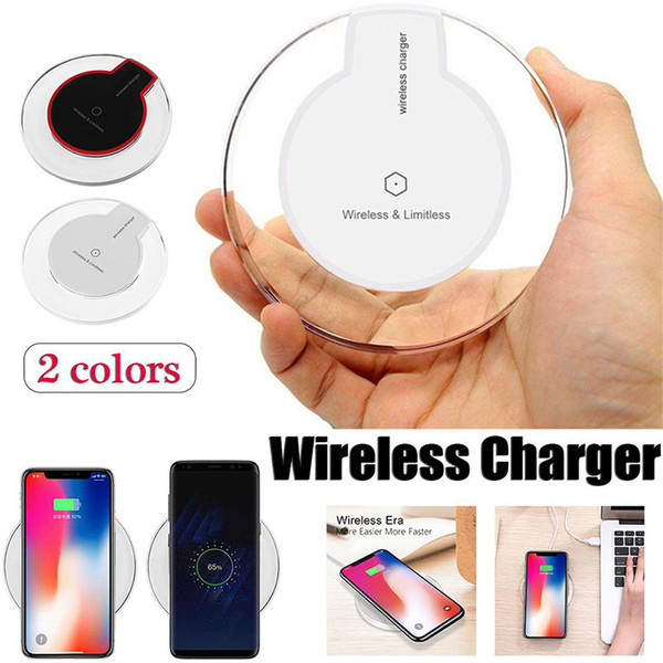 Qi Wireless Charger Ultra Thin Led Fast Charging Pad For iphone XS X 8 Plus Samsung Huawei Mate 20 Pro wireless Charger